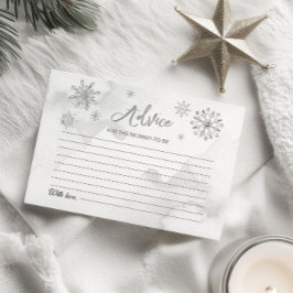 Kleine Snowflake Babyduschratenkarte Einladung