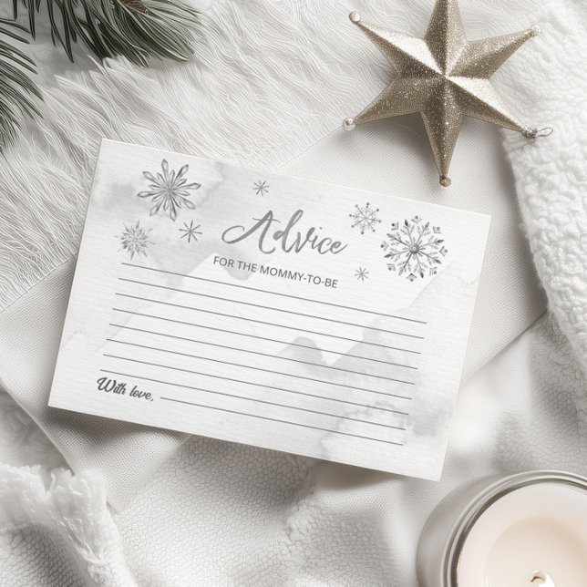 Kleine Snowflake Babyduschratenkarte Einladung (Von Creator hochgeladen)