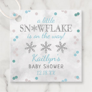 Kleine Snowflake Boys Winter Baby Dusche Geschenkanhänger
