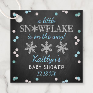Kleine Snowflake Boys Winter Baby Dusche Geschenkanhänger