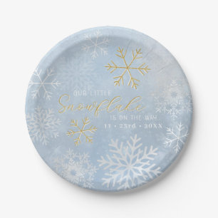 Kleine Snowflake Winter Baby Dusche Teller