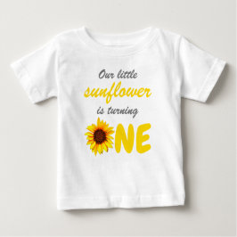 Kleine Sonnenblume 1. Geburtstag Baby T-shirt