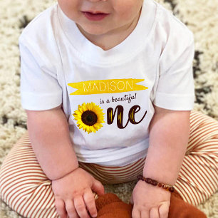 Kleine Sonnenblume 1. Geburtstag Baby T-shirt