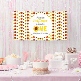 Kleine Sonnenblume 1. Geburtstag Banner