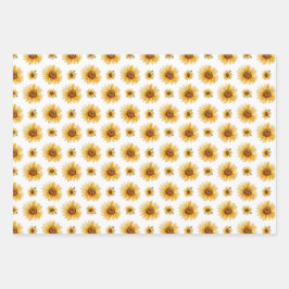 Kleine Sonnenblume 1. Geburtstag Geschenkpapier Set