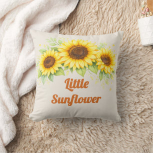 Kleine Sonnenblumen-Kinderzimmer-Kunst Kissen