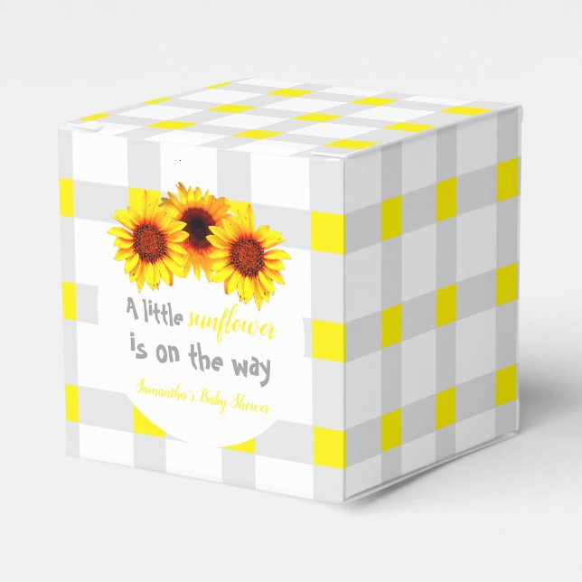 Kleine Sonnenblumendusche Geschenkschachtel (Vorderseite)