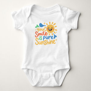 Kleine Sonnenschein-Freudenbotschaft für glücklich Baby Strampler