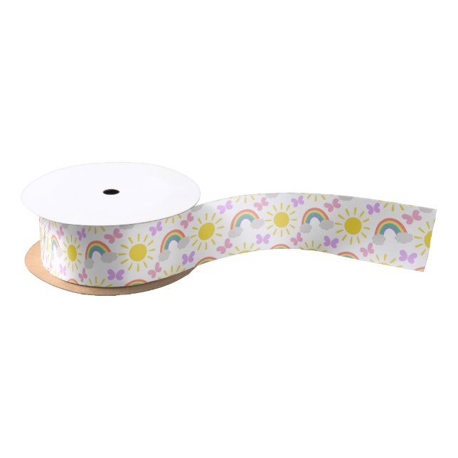 Kleine Sonnenschein & Regenbogen Satinband (Spule)