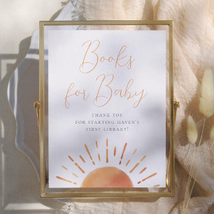 Kleine Sonnenstrahl-Baby-Party-Bücher fürs Baby Poster