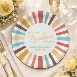 Kleine Sonnenstrahl-Baby-Party Pappteller