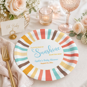 Kleine Sonnenstrahl-Baby-Party Pappteller