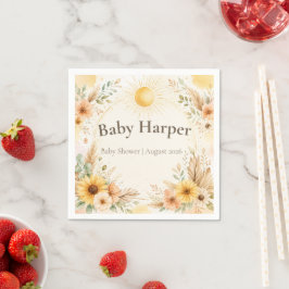 Kleine Sonnenstrahl-Baby-Shower-Servietten Serviette