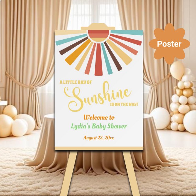 Kleine Sonnenstrahlen mit Baby-Dusche Poster (Von Creator hochgeladen)