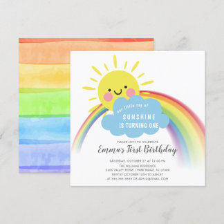 Kleine Sonnenstrahlen zum Geburtstag Einladung