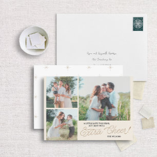 Kleine, spätaufragende Weihnachtsfotokarte Feiertagskarte