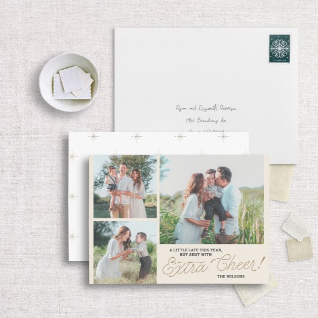 Kleine, spätaufragende Weihnachtsfotokarte Feiertagskarte (Von Creator hochgeladen)