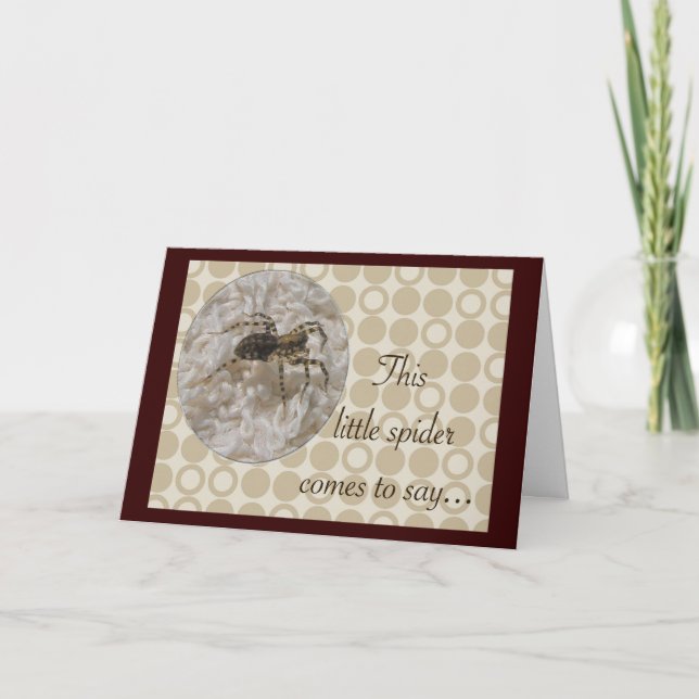 Kleine Spider Geburtstagskarte Karte (Vorderseite)
