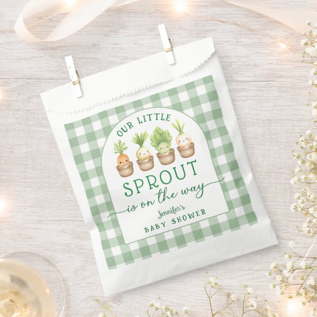 Kleine Spross Baby Shower Geschenktütchen (Ausgeschnitten)