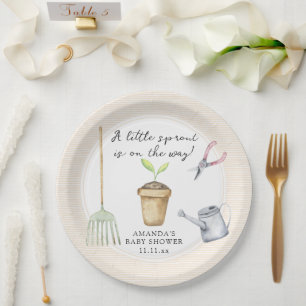 Kleine Sprossen-Baby-Party Pappteller