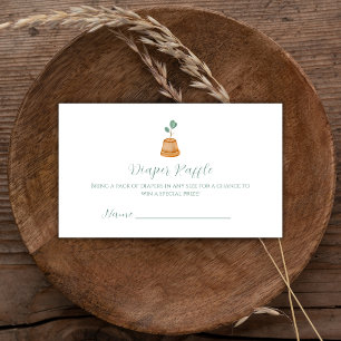Kleine Sprossen-Garten-Windel-Raffel-Baby-Party  Begleitkarte