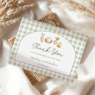 Kleine Sprossen Gemüse Gingham Dankeschön Begleitkarte