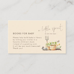 Kleine Sprout-Bücher für Babydusche Begleitkarte