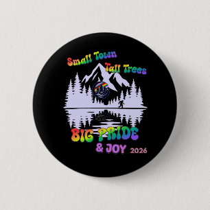 Kleine Stadt, Hohe Bäume, Großer Stolz Knopf Button