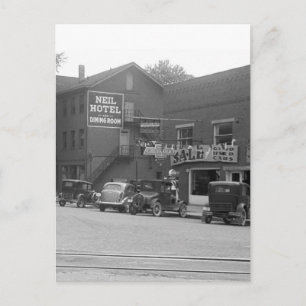 Kleine Stadt Ohio, 1930er Postkarte