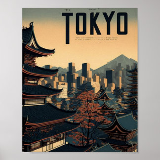 Kleine Stadt von Tokio Poster