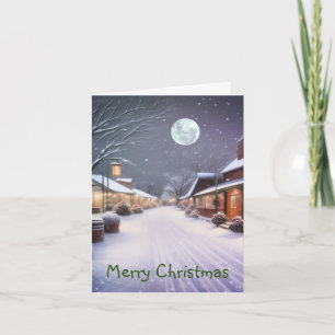 Kleine Stadt Weihnachten Karte