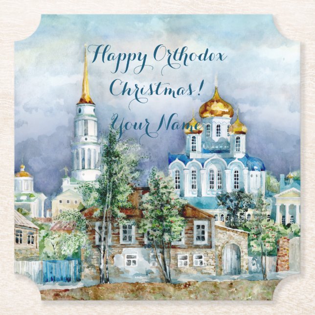 Kleine Stadt Zadonsk Untersetzer (Vorderseite)