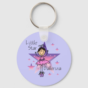 Kleine Stern-Ballerina - Braunes Haar Schlüsselanhänger