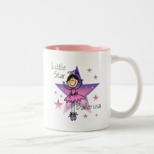 Kleine Stern-Ballerina - Braunes Haar Zweifarbige Tasse