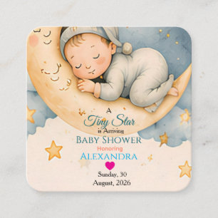 Kleine Stern kommt an - Baby Shower-Kollektion Begleitkarte