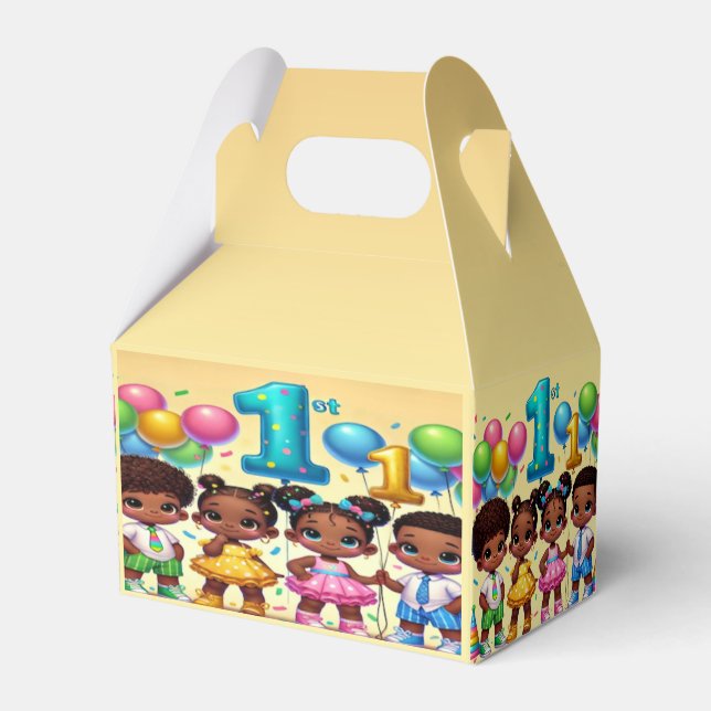 Kleine Sterne Erster Geburtstagsrausch Geschenkschachtel (Vorderseite)