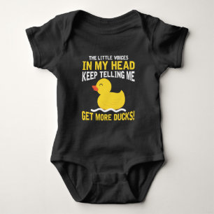 Kleine Stimmen in meinem Head Rubber Duck Lover Ba Baby Strampler