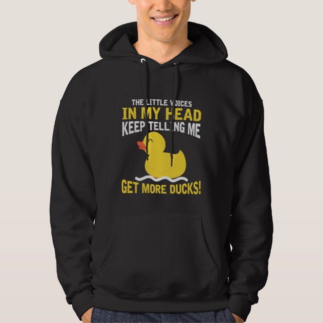 Kleine Stimmen in meinem Head Rubber Duck Lover Ba Hoodie (Vorderseite)