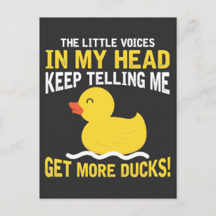 Kleine Stimmen in meinem Kopf Rubber Duck Lover Ba Postkarte