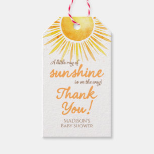 Kleine Strahl des Sonnenschein-Baby-Shower  Geschenkanhänger