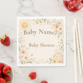 Kleine Strahlen des Sonnenschein-Baby-Shower-Papie Serviette