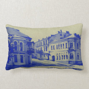 Kleine Straßen in der alten Stadt Lendenkissen