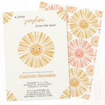 Kleine Sunshine Baby Dusche Einladung