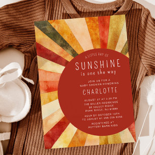 Kleine Sunshine Baby Dusche Einladung