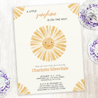 Kleine Sunshine Baby Dusche Einladung