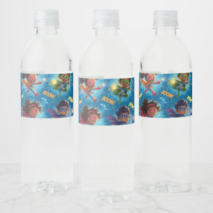 Kleine Superhelden-Party Wasserflaschenetikett