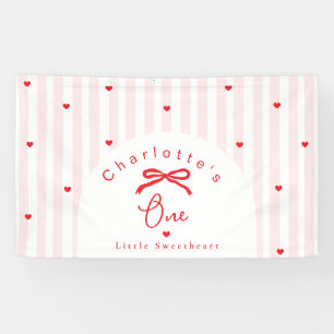 Kleine Süße 1. Geburtstag Coquette-Schleife Banner