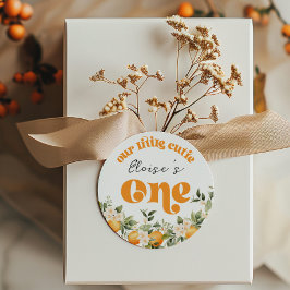 Kleine Süsse 1. Geburtstag Zitrusfrüchte Orangen Runder Aufkleber