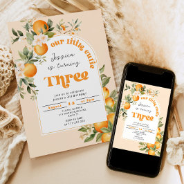 Kleine Süsse 3. Geburtstag Party Einladung