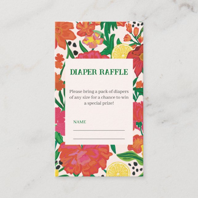 Kleine Süsse auf dem Weg Lemon Babydusche Begleitkarte (Vorderseite)